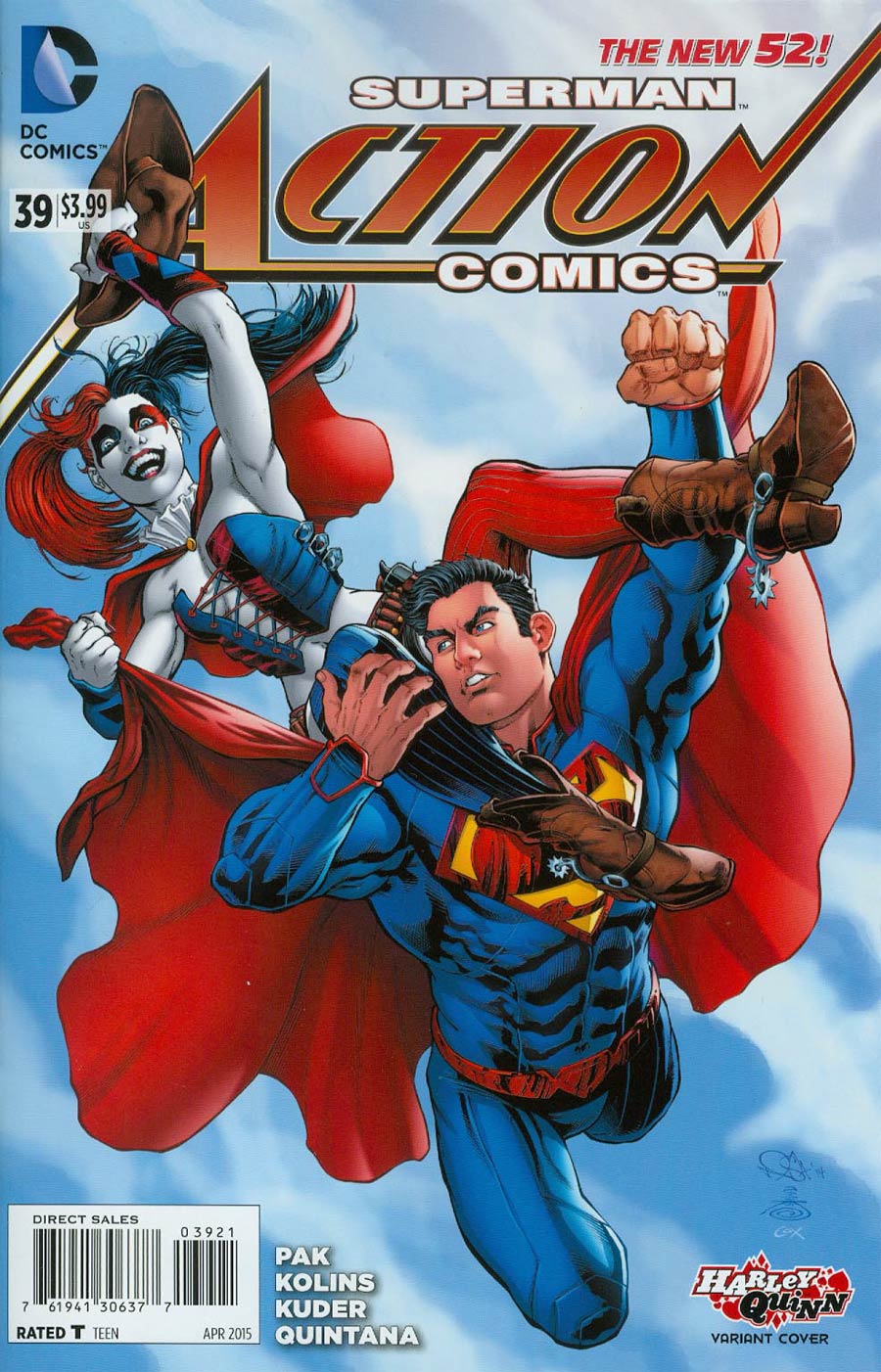 Action Comics Vol 2 #39 Cover B Variant Nicola Scott Harley Quinn Cover