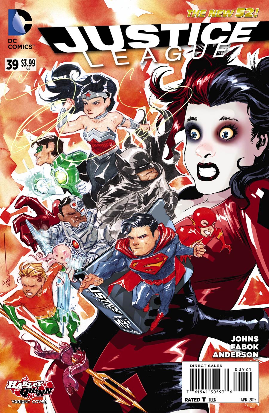 Justice League Vol 2 #39 Cover B Variant Dustin Nguyen Harley Quinn Cover