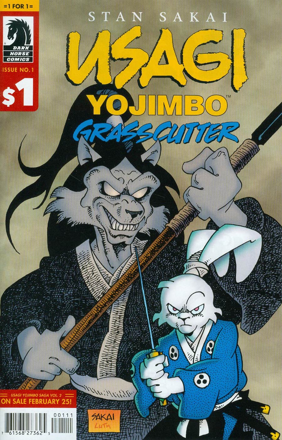 1 For $1 Usagi Yojimbo Grasscutter