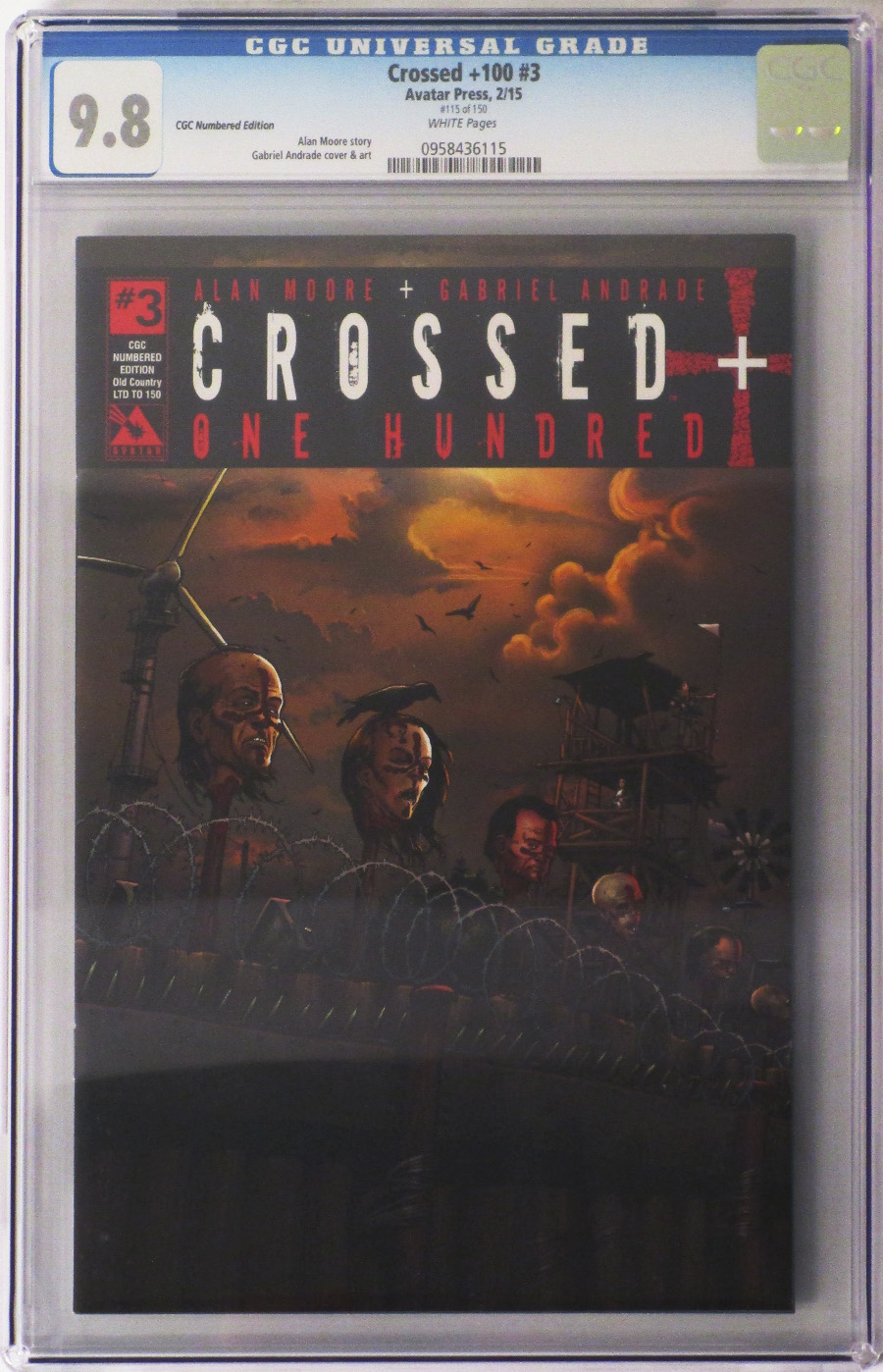 Crossed Plus 100 #3 Cover G CGC Numbered Edition
