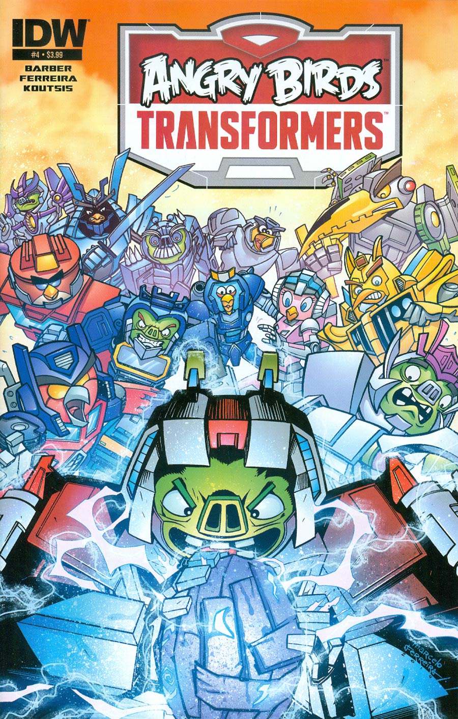 Angry Birds Transformers #4 Cover A Regular Marcelo Ferreira Cover