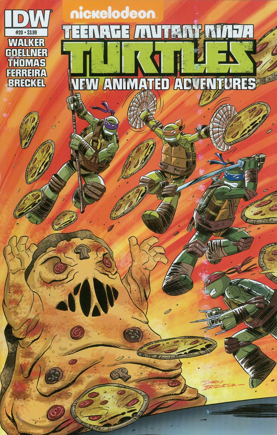 Teenage Mutant Ninja Turtles New Animated Adventures #20 Cover A Regular Dario Brizuela Cover