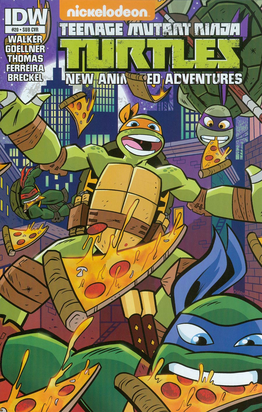 Teenage Mutant Ninja Turtles New Animated Adventures #20 Cover B Variant Derek Charm Subscription Cover