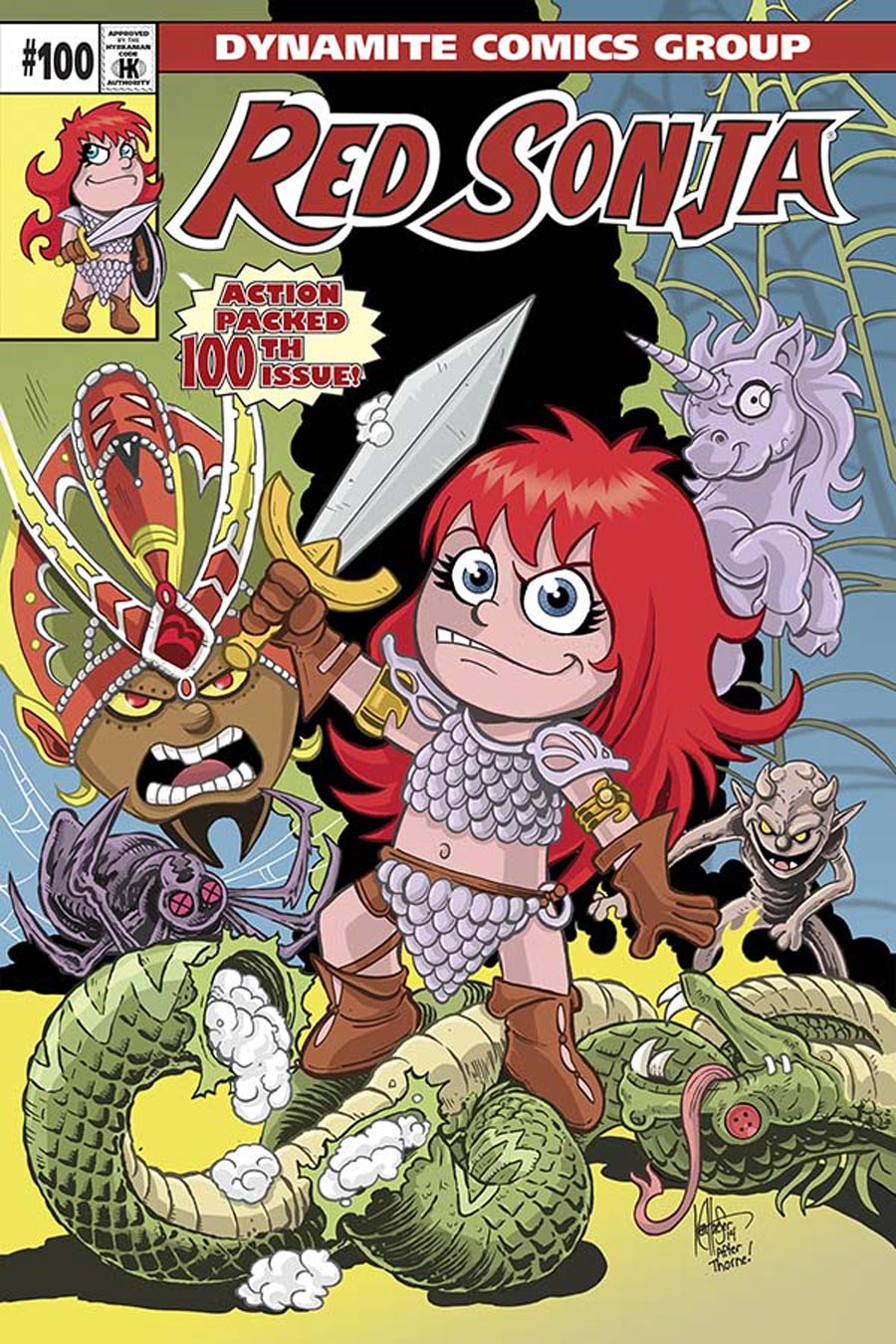 Red Sonja Vol 5 #100 Cover D Variant Ken Haeser Cute Cover