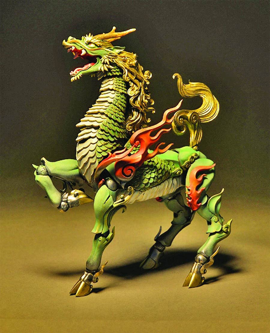 Takeyashiki Jizai Okimono KT-002 Kirin Figure Full Color Version