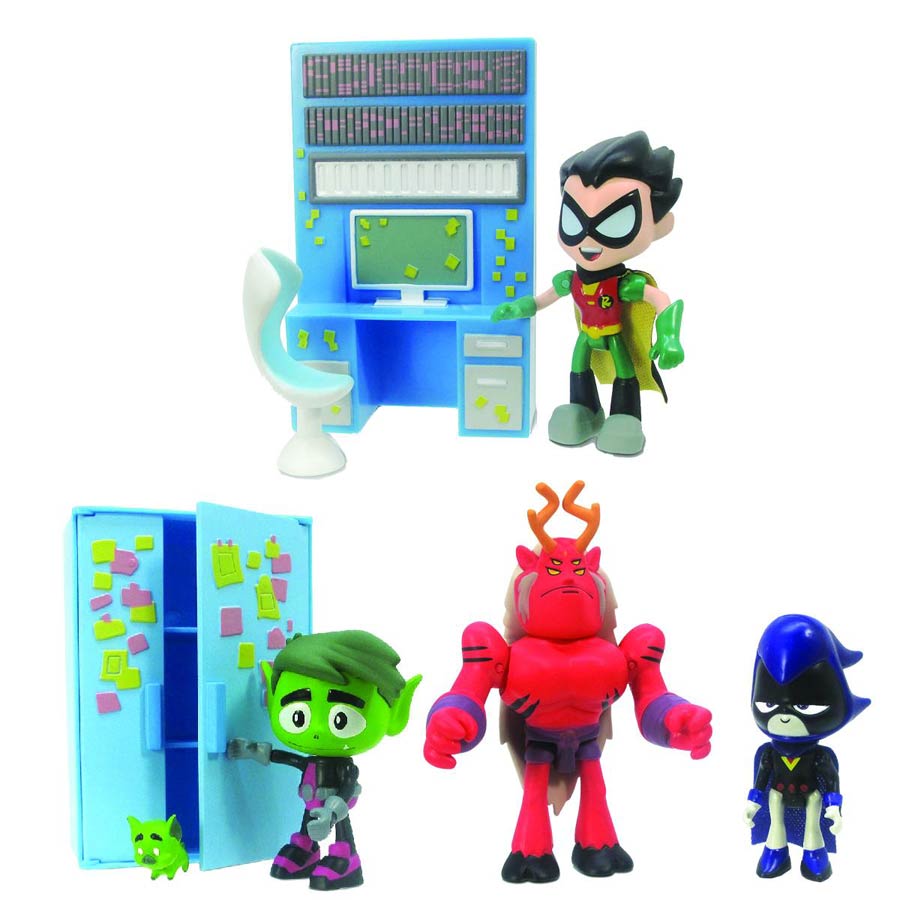 Teen Titans Go 3-Inch Action Figure With Accessory 6-Piece Assortment Case