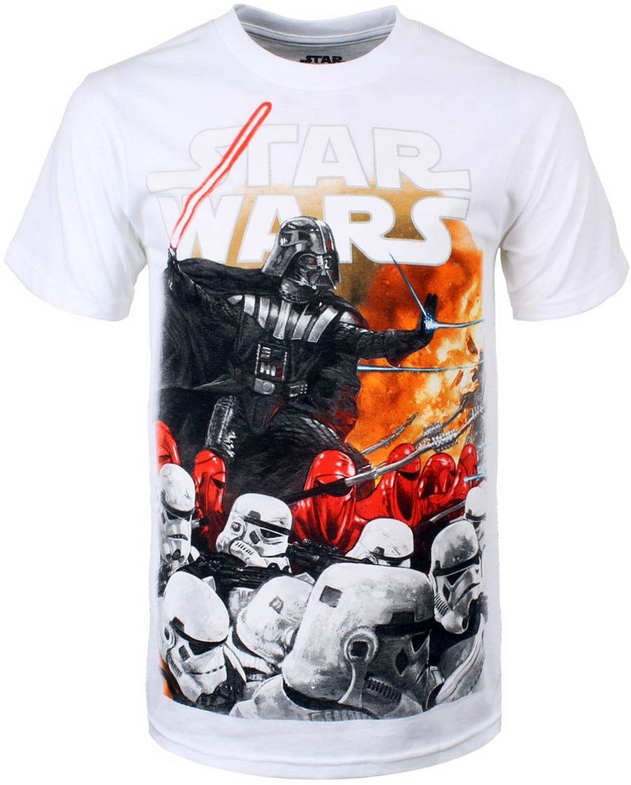 Star Wars Extermination White T-Shirt Large
