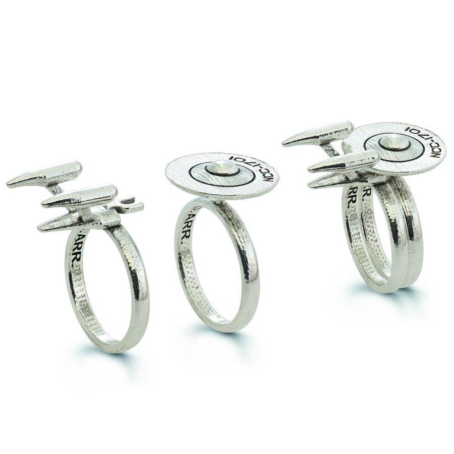 Star Trek USS Enterprise Sterling Silver Docking Ring Size 5