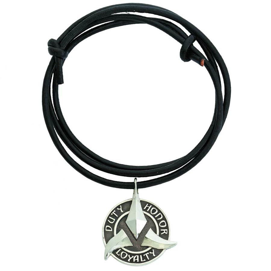 Star Trek Klingon Trefoil Sterling Silver Medallion