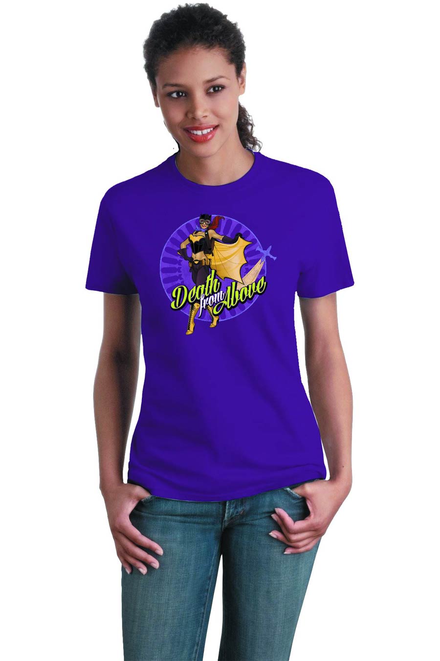 Bombshell Batgirl Womens T-Shirt Large