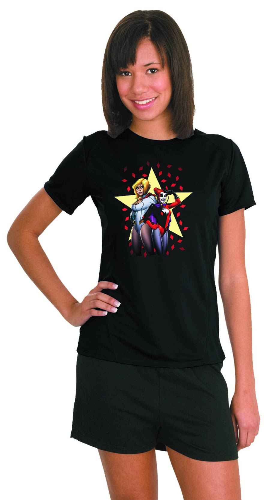 Harley Quinn & Power Girl By Amanda Conner Womens T-Shirt Large