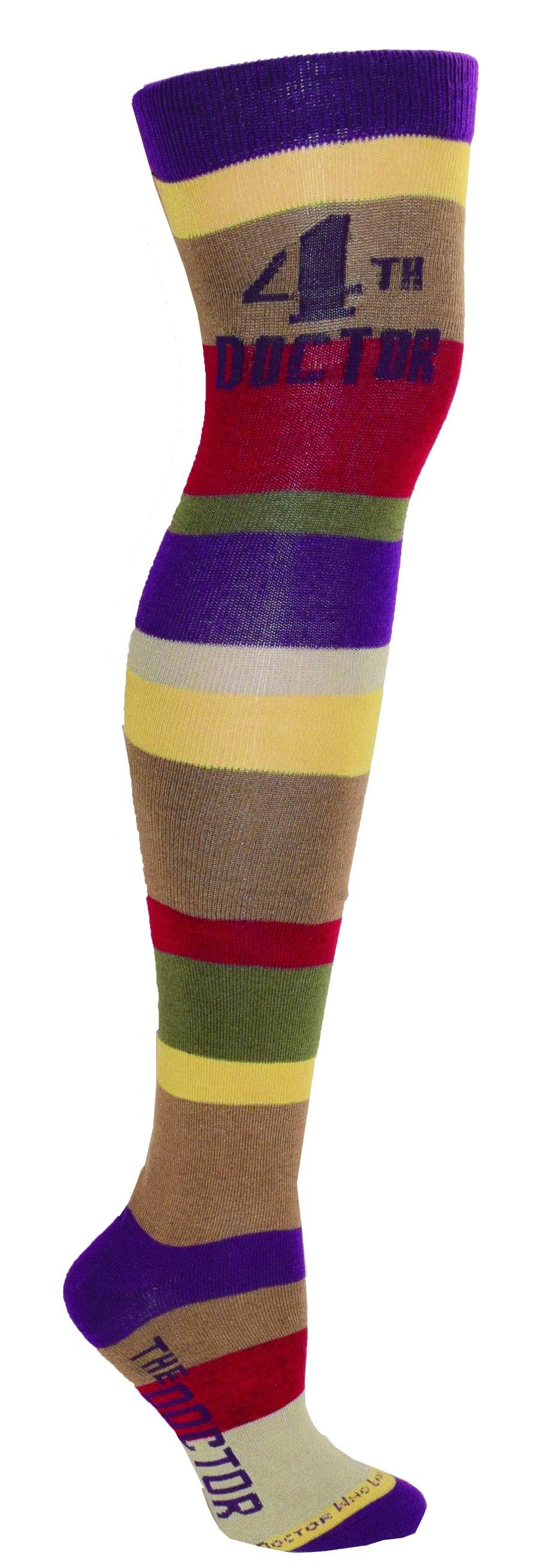 Doctor Who Over The Knee Socks - Fourth Doctor Scarf