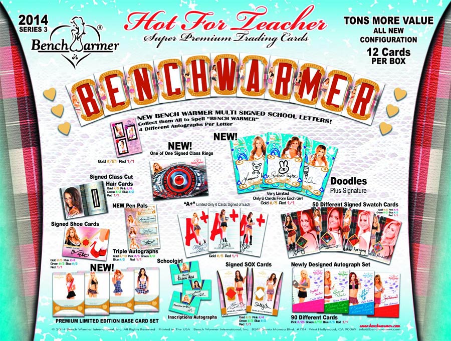 Benchwarmer Hot For Teacher Series 3 Trading Cards Box