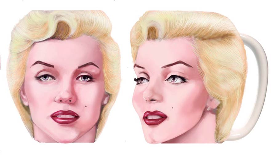 Marylin Monroe Molded Head Character Mug