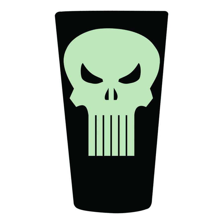 Marvel Glow-In-The-Dark Pint Glass - Punisher