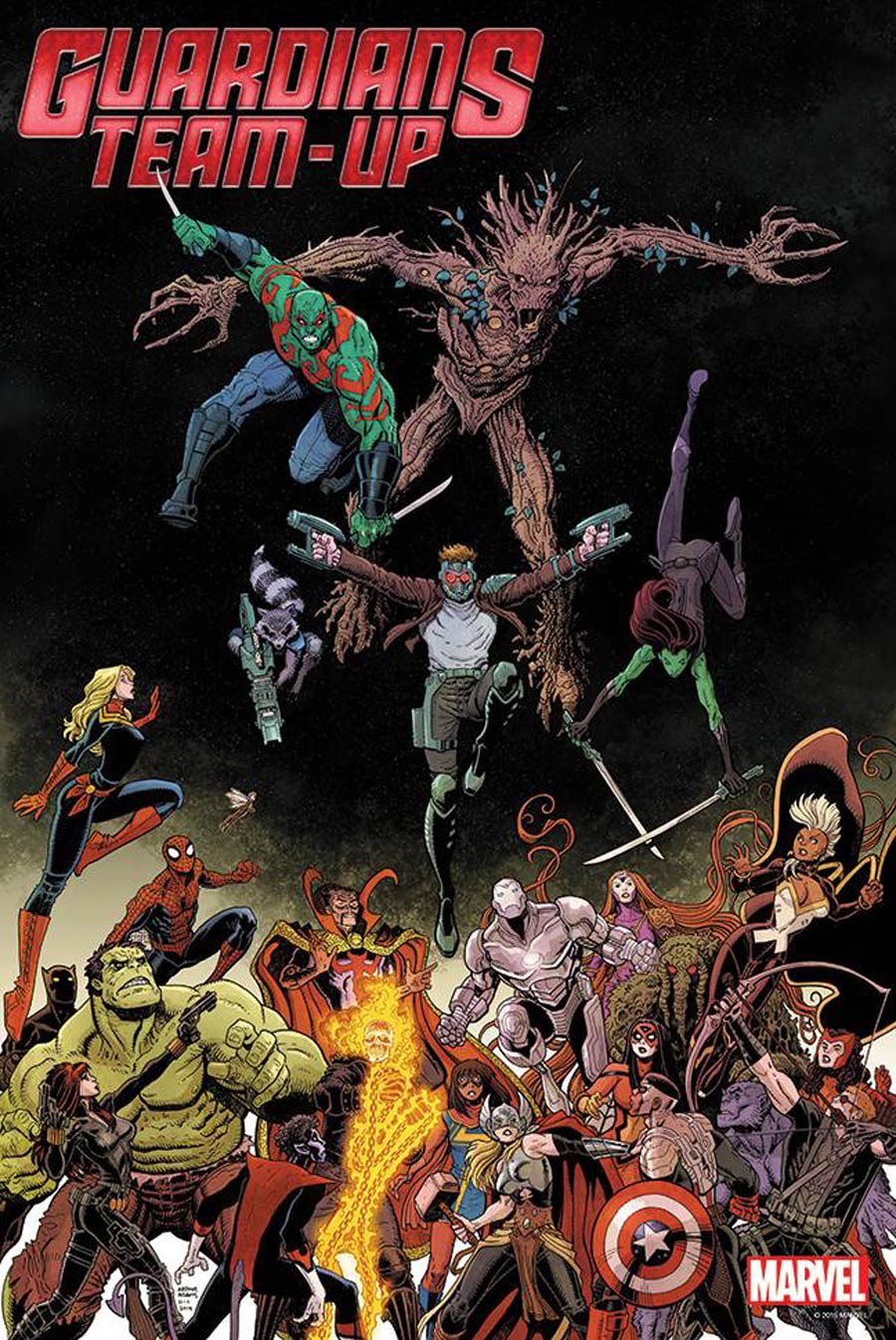 Guardians Team-Up By Arthur Adams Poster