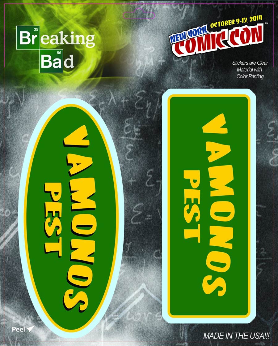 Breaking Bad Vamonos Pest NYCC 2014 Exclusive Vinyl Decal