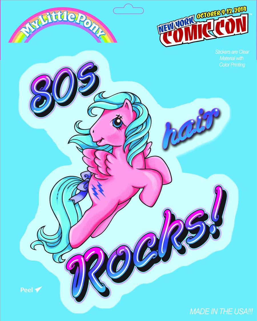 My Little Pony NYCC 2014 Exclusive Vinyl Decal - 80s Hair Rocks