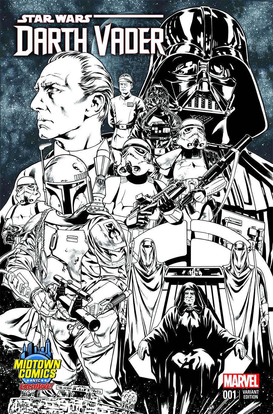 Darth Vader #1 Cover C Midtown Exclusive Mark Brooks Connecting Sketch Variant Cover (Part 2 of 3)