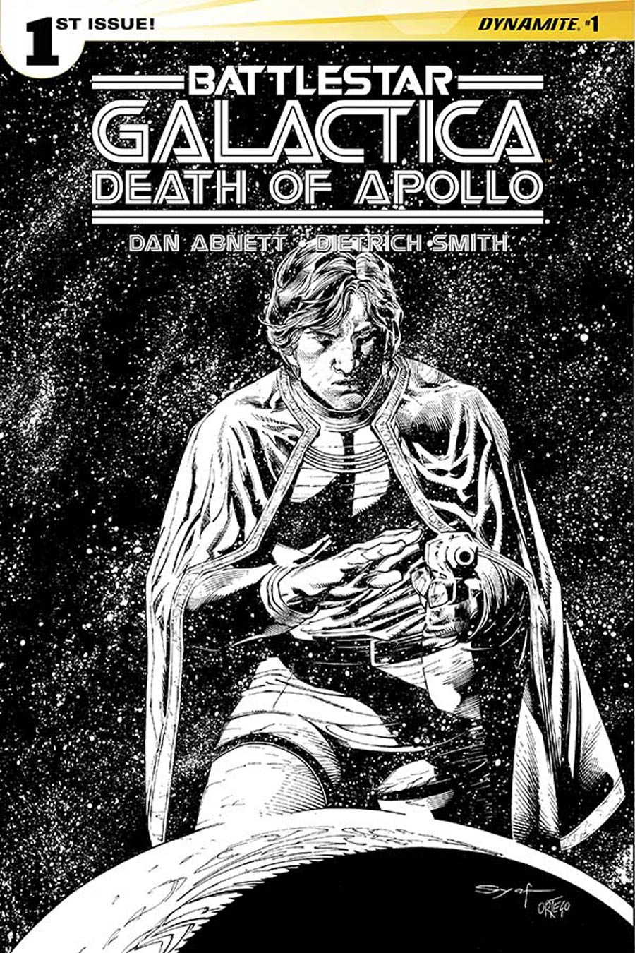Battlestar Galactica Death Of Apollo #1 Cover F Incentive Ardian Syaf Black & White Cover