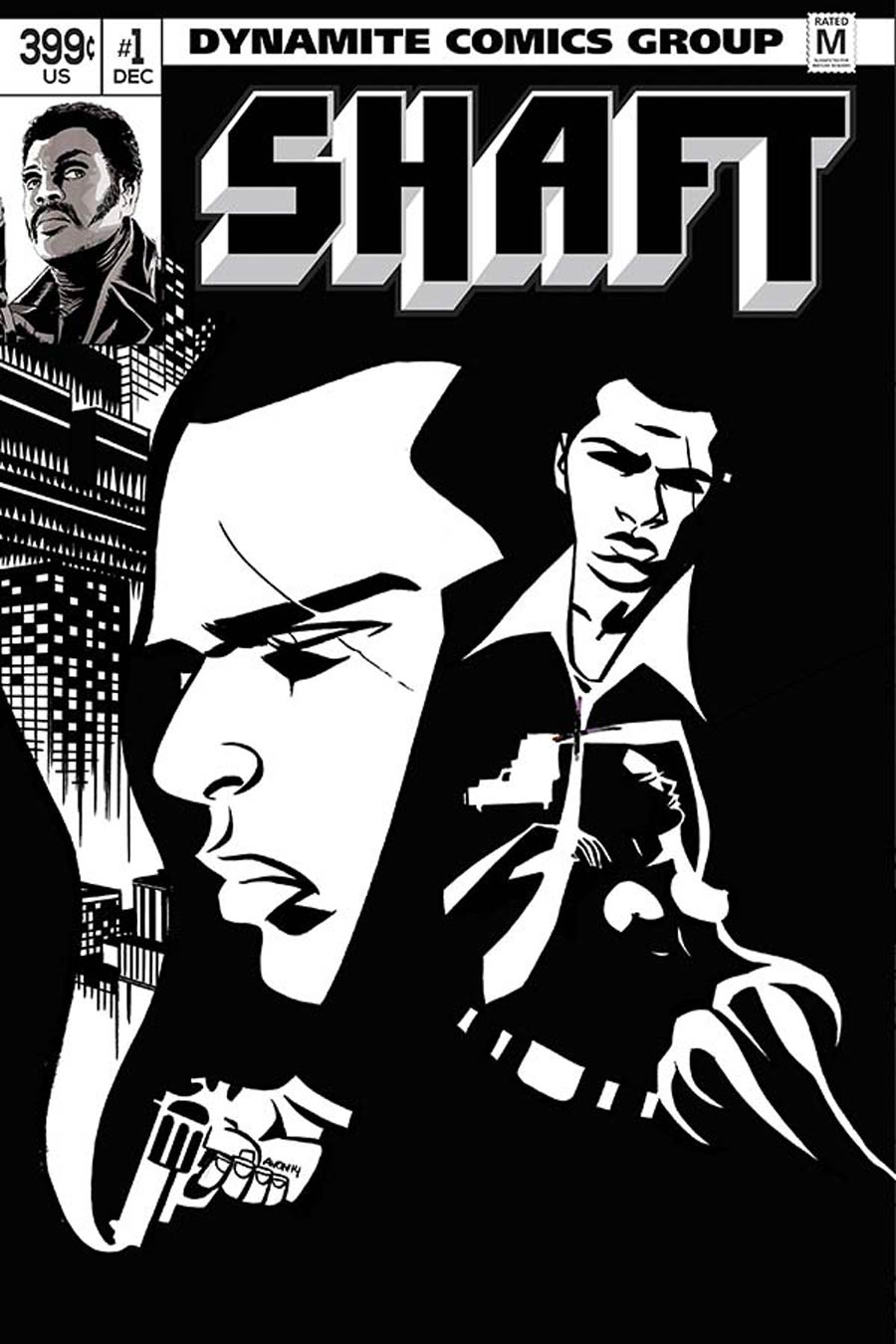 Shaft #1 Cover J Incentive Michael Avon Oeming Black & White Cover