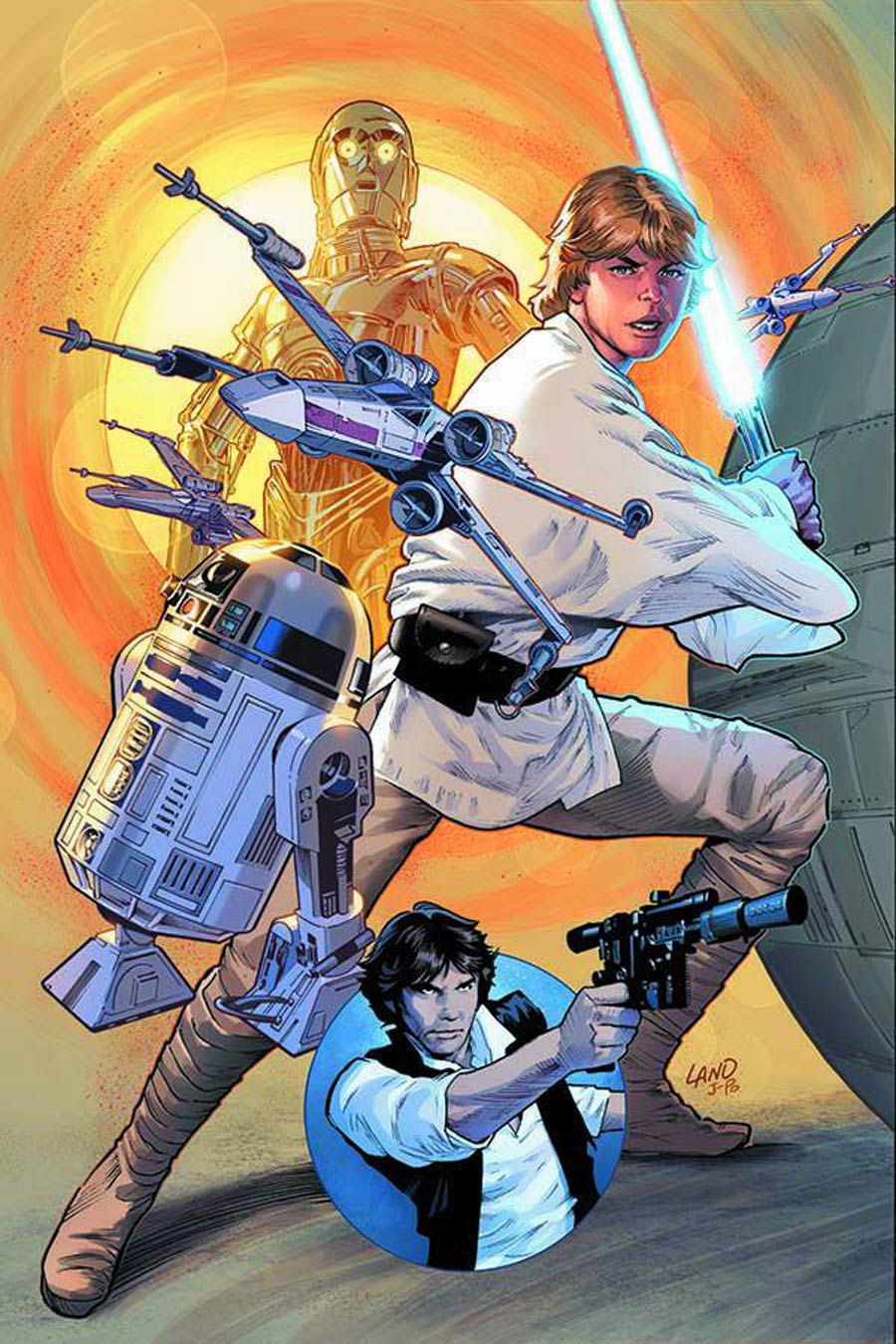 Star Wars Vol 4 #1 Cover F DF Exclusive Greg Land Connecting Color Variant Cover (Part 1 of 3)