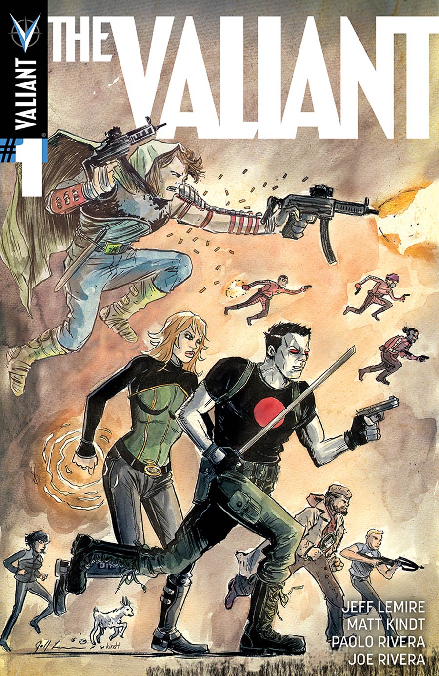 The Valiant #1 Cover D Incentive Jeff Lemire & Matt Kindt Interlocking Variant Cover