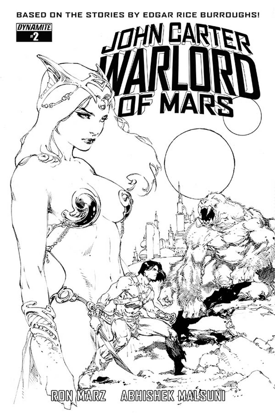 John Carter Warlord Of Mars Vol 2 #2 Cover F Incentive Ed Benes Black & White Cover