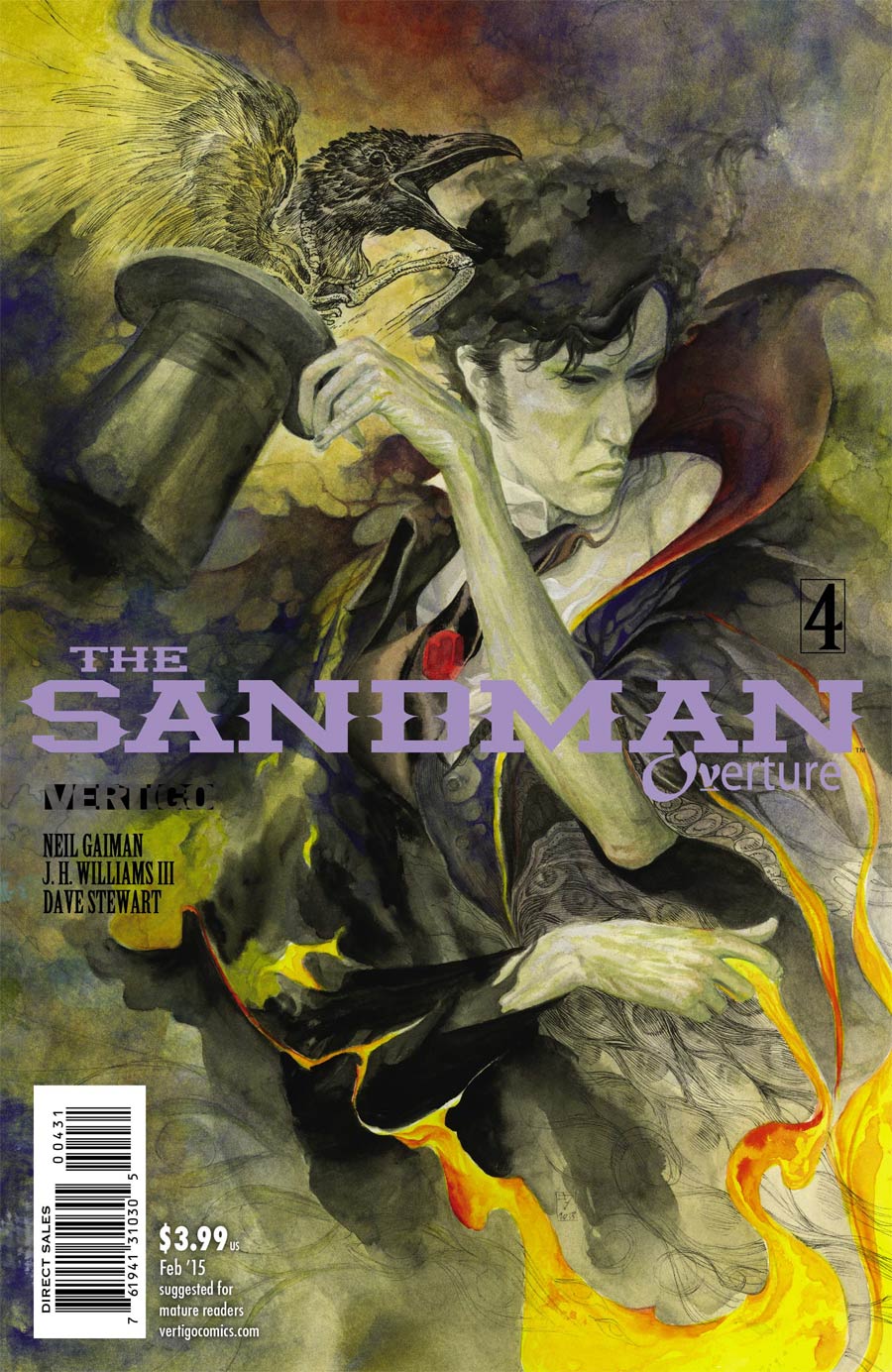 Sandman Overture #4 Cover E Incentive JH Williams III Special Ink Cover