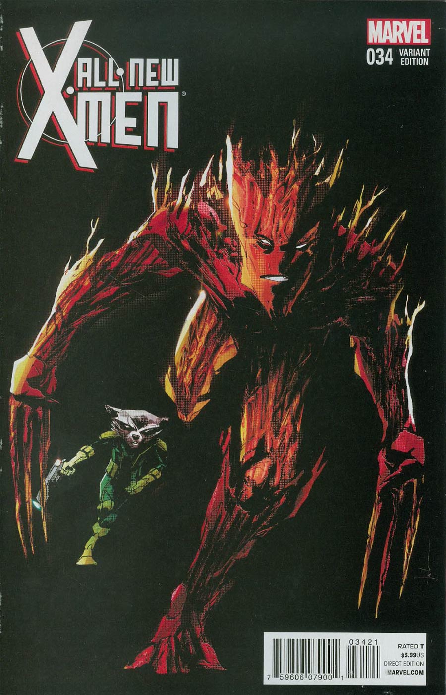 All-New X-Men #34 Cover B Variant Rocket Raccoon & Groot Cover