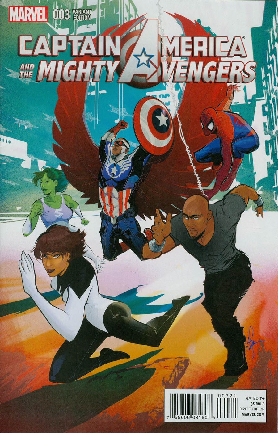 Captain America And The Mighty Avengers #3 Cover B Incentive Afua Richardson Variant Cover (AXIS Tie-In)