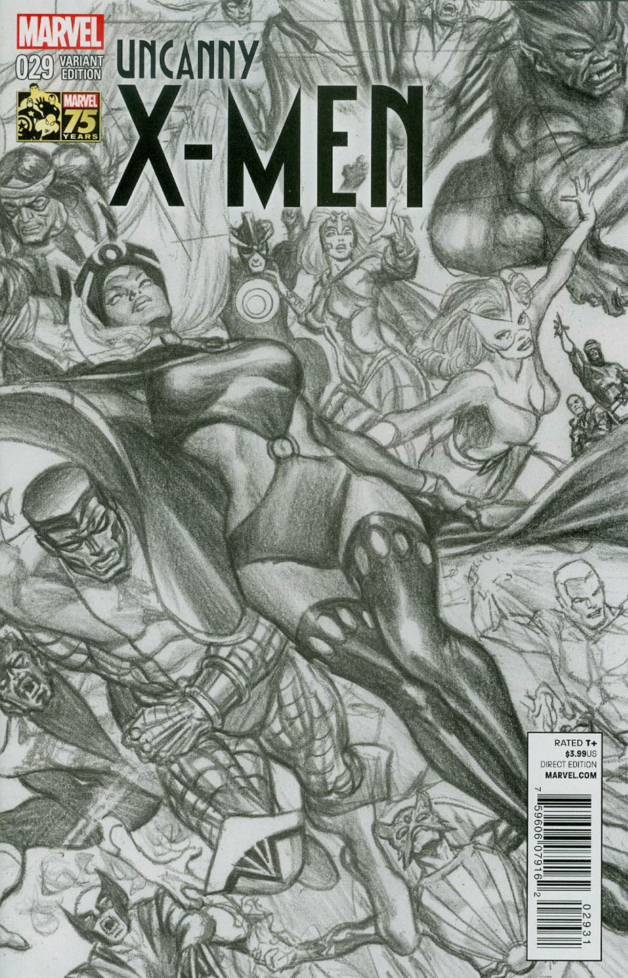 Uncanny X-Men Vol 3 #29 Cover C Incentive Alex Ross 75th Anniversary Sketch Variant Cover
