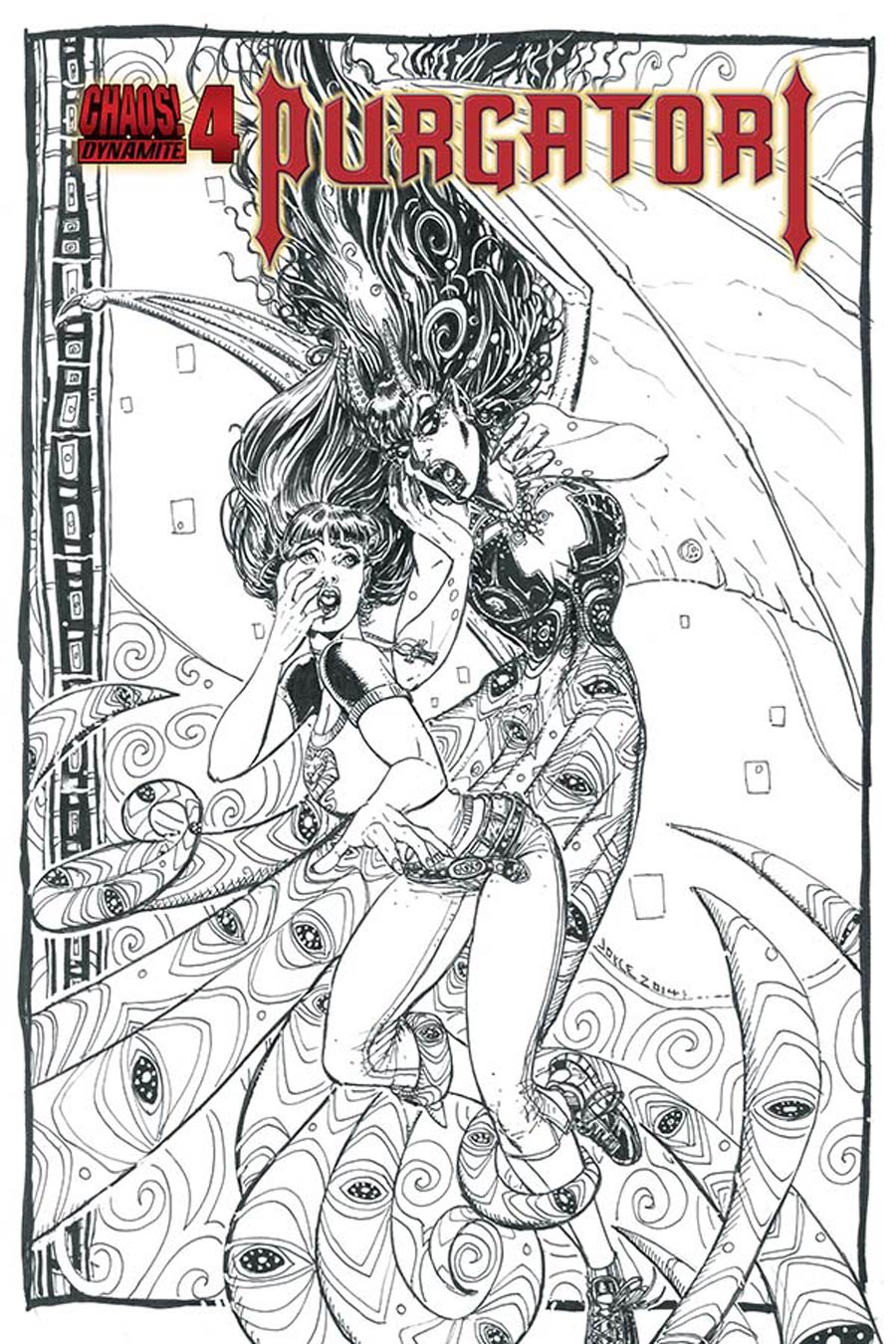 Purgatori Vol 3 #4 Cover E Incentive Joyce Chin Black & White Cover