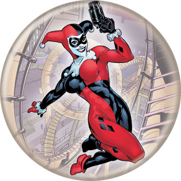 DC Comics 1.25-inch Button - Harley Quinn Jumping Pose (82702)