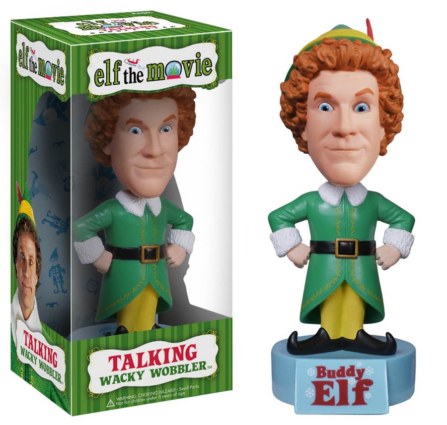 Elf The Movie Buddy The Elf Talking Wacky Wobbler