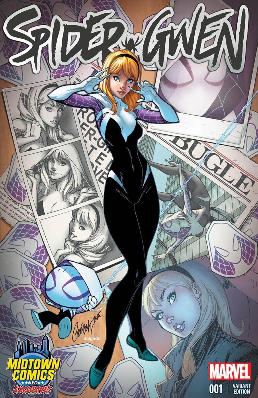 Spider-Gwen #1 Cover B Midtown Exclusive J Scott Campbell Color Variant Cover
