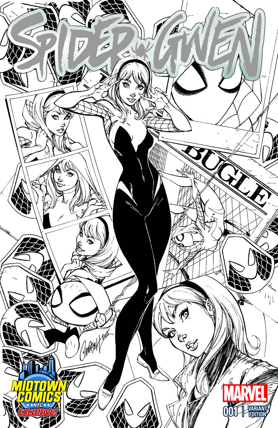 Spider-Gwen #1 Cover C Midtown Exclusive J Scott Campbell Sketch Variant Cover