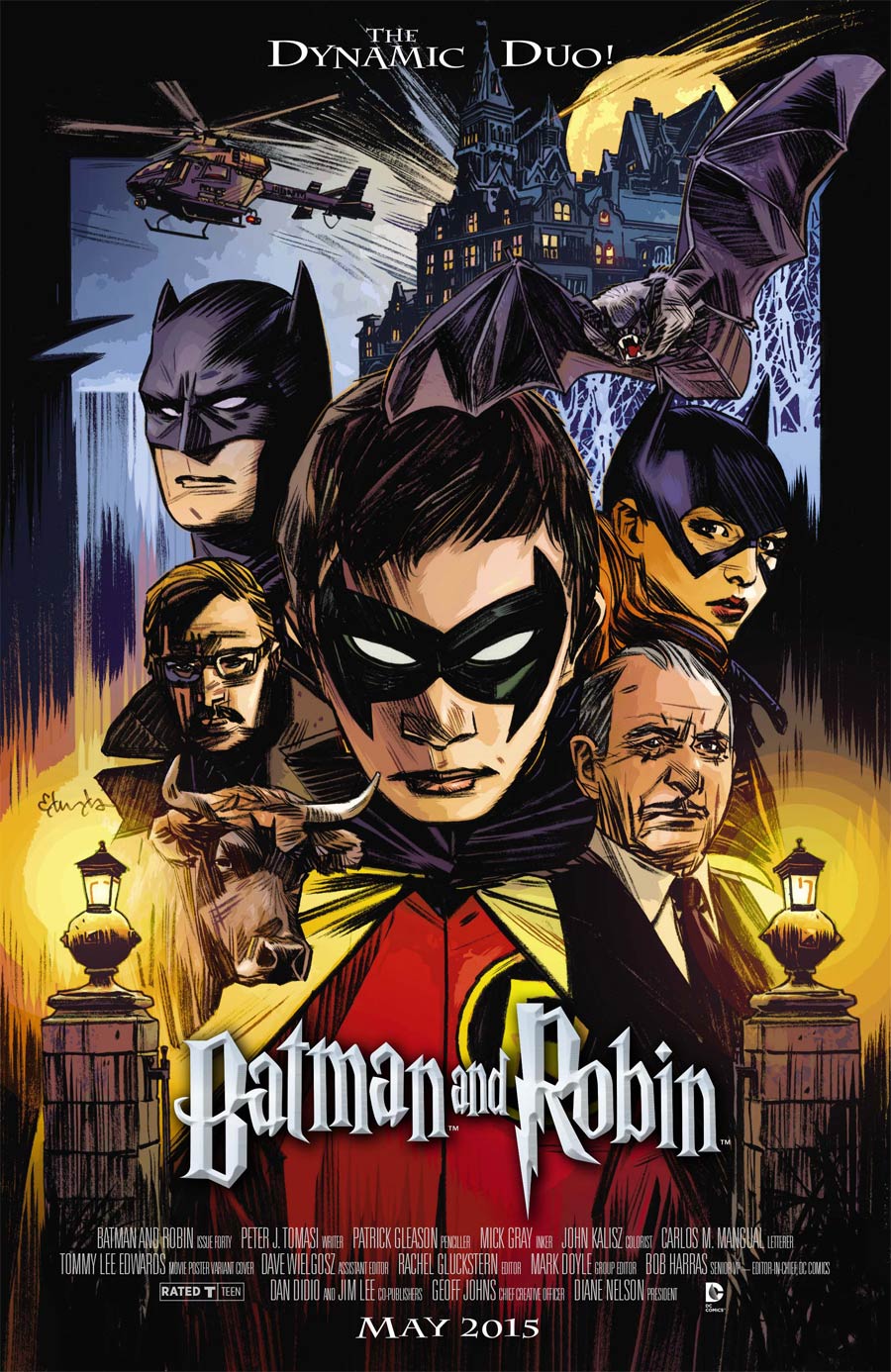 Batman And Robin Vol 2 #40 Cover B Variant Harry Potter And The Sorcerers Stone WB Movie Poster Cover