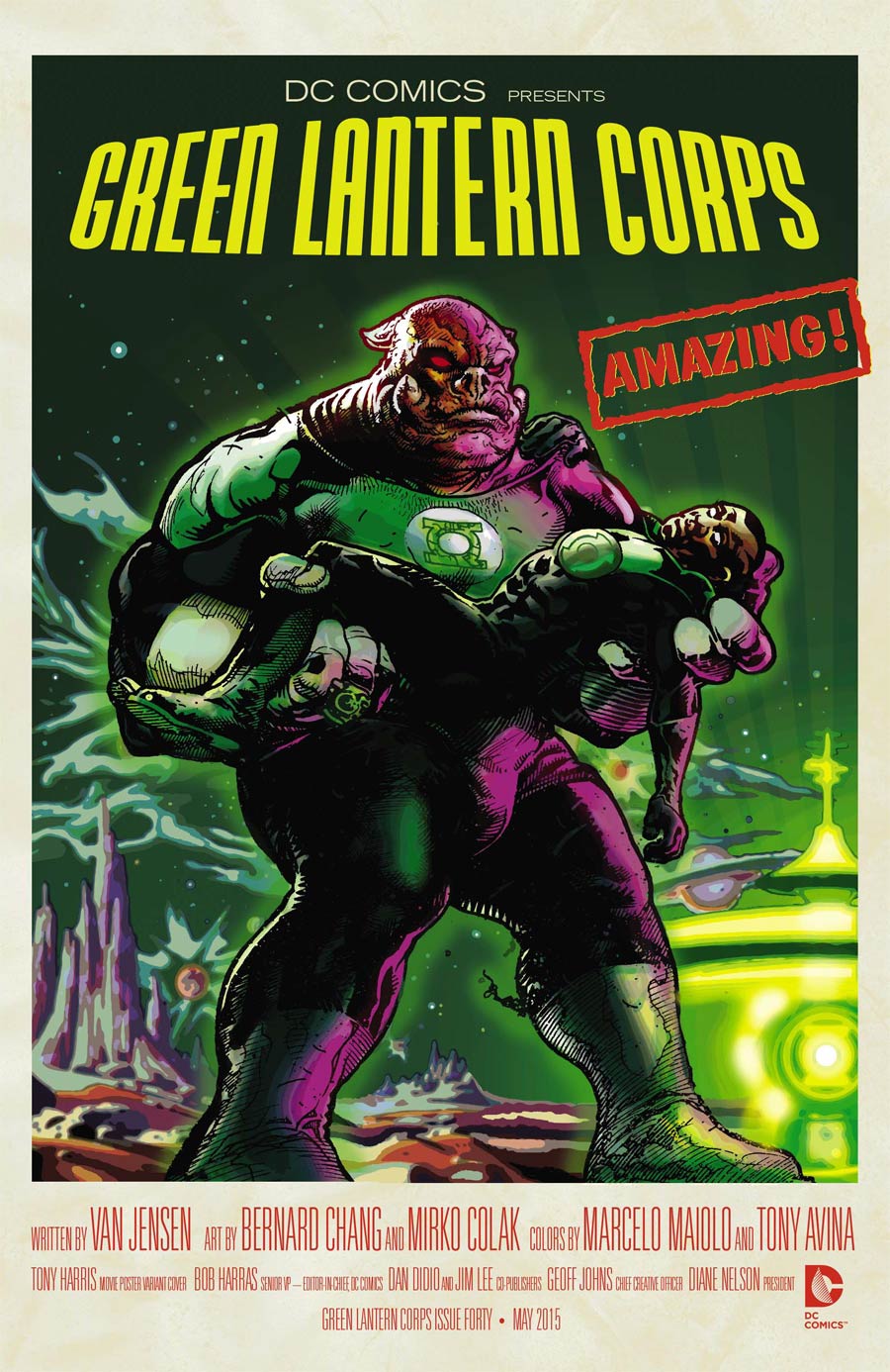 Green Lantern Corps Vol 3 #40 Cover B Variant Forbidden Planet WB Movie Poster Cover