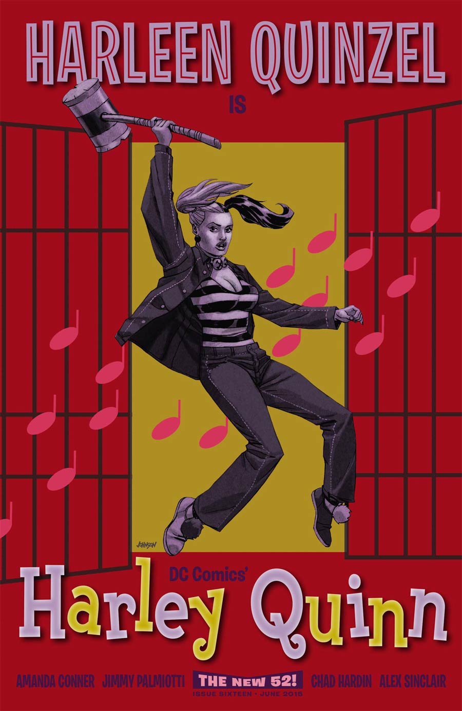 Harley Quinn Vol 2 #16 Cover B Variant Jailhouse Rock WB Movie Poster Cover