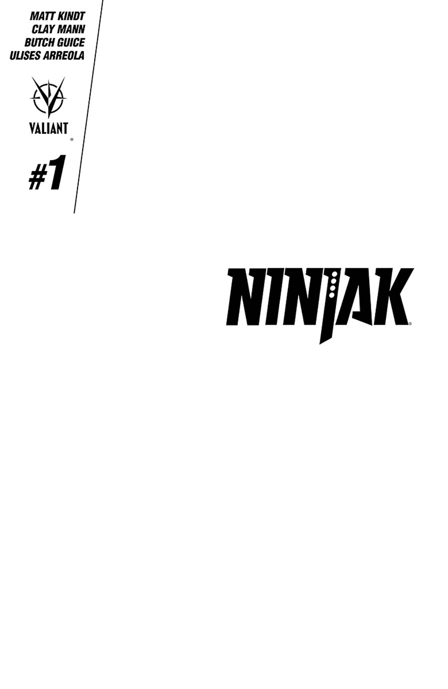 Ninjak Vol 3 #1 Cover E Variant Blank Cover
