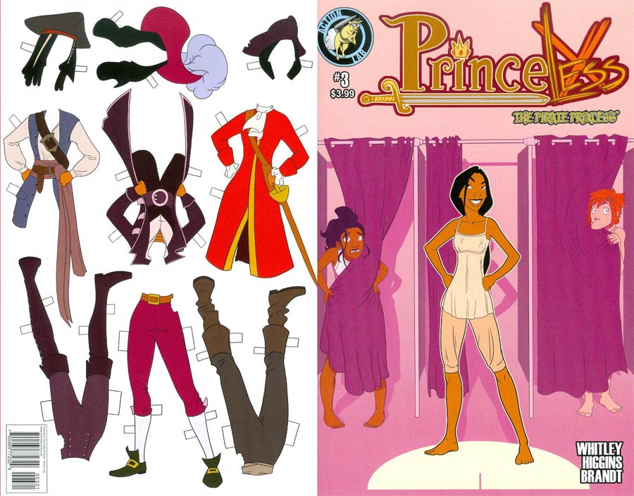 Princeless Pirate Princess #3 Cover B Variant Paper Doll Cardstock Cover