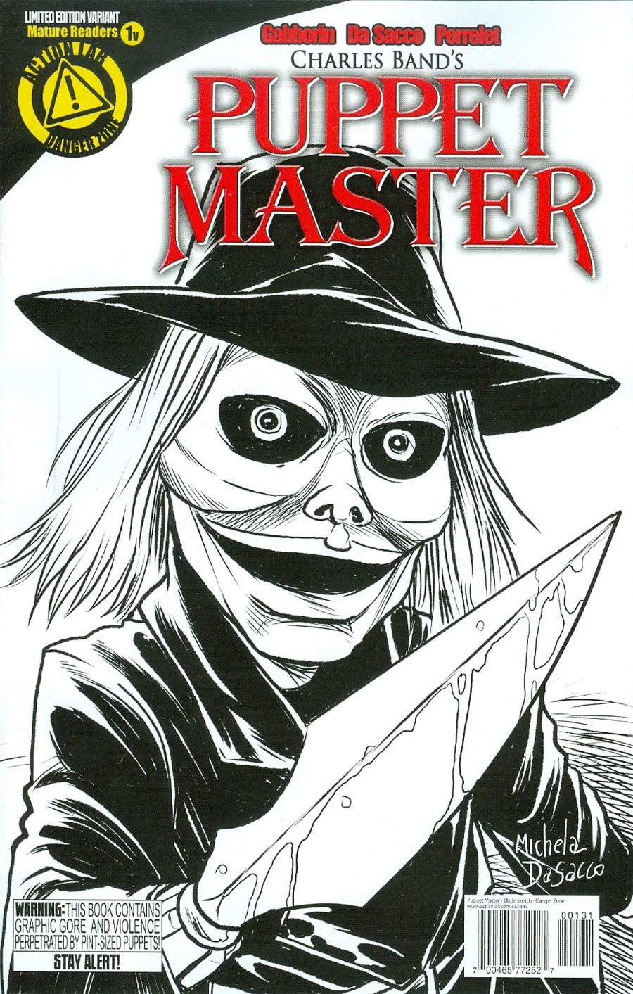 Puppet Master #1 Cover E Variant Blade Sketch Cover