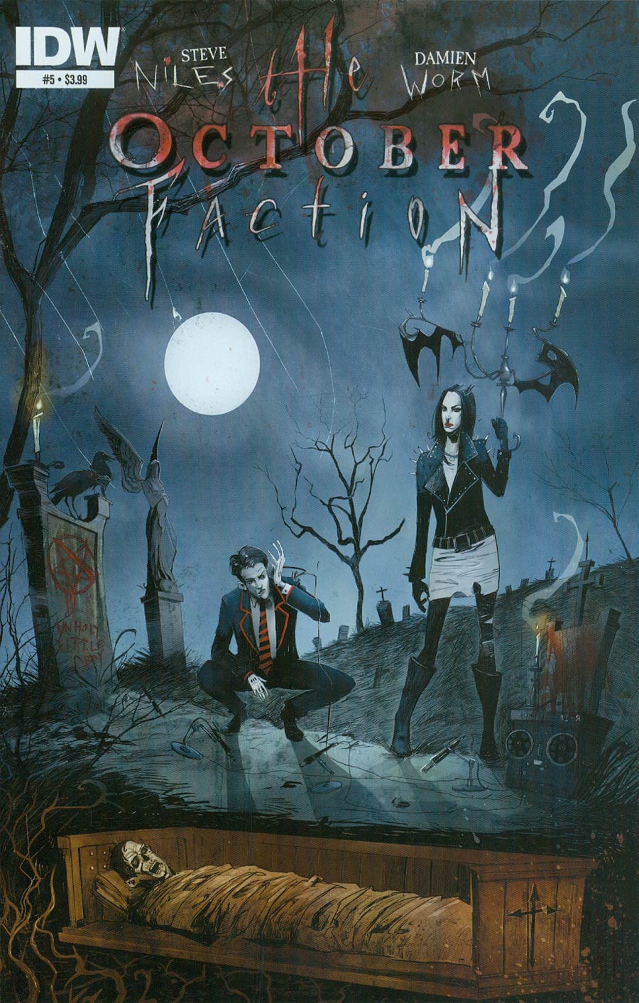 October Faction #5 Cover A Regular Damien Worm Cover