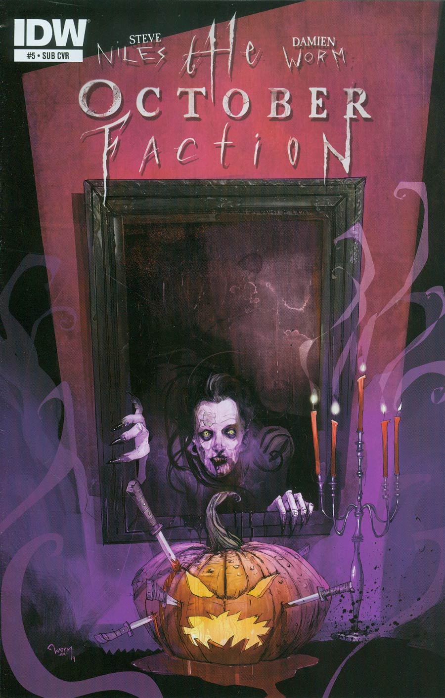 October Faction #5 Cover B Variant Damien Worm Subscription Cover