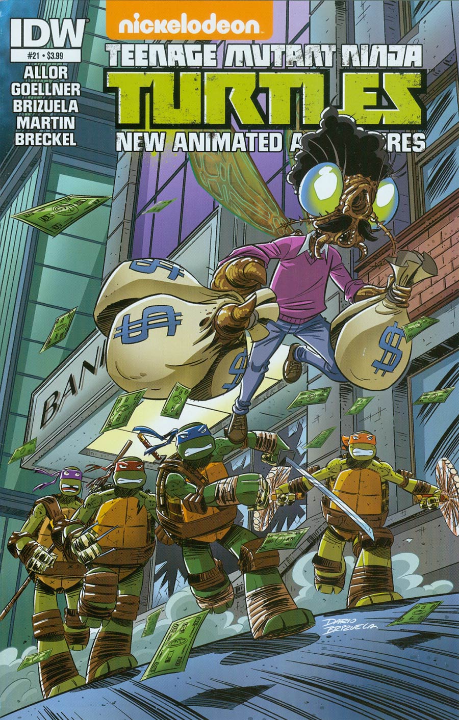 Teenage Mutant Ninja Turtles New Animated Adventures #21 Cover A Regular Dario Brizuela Cover