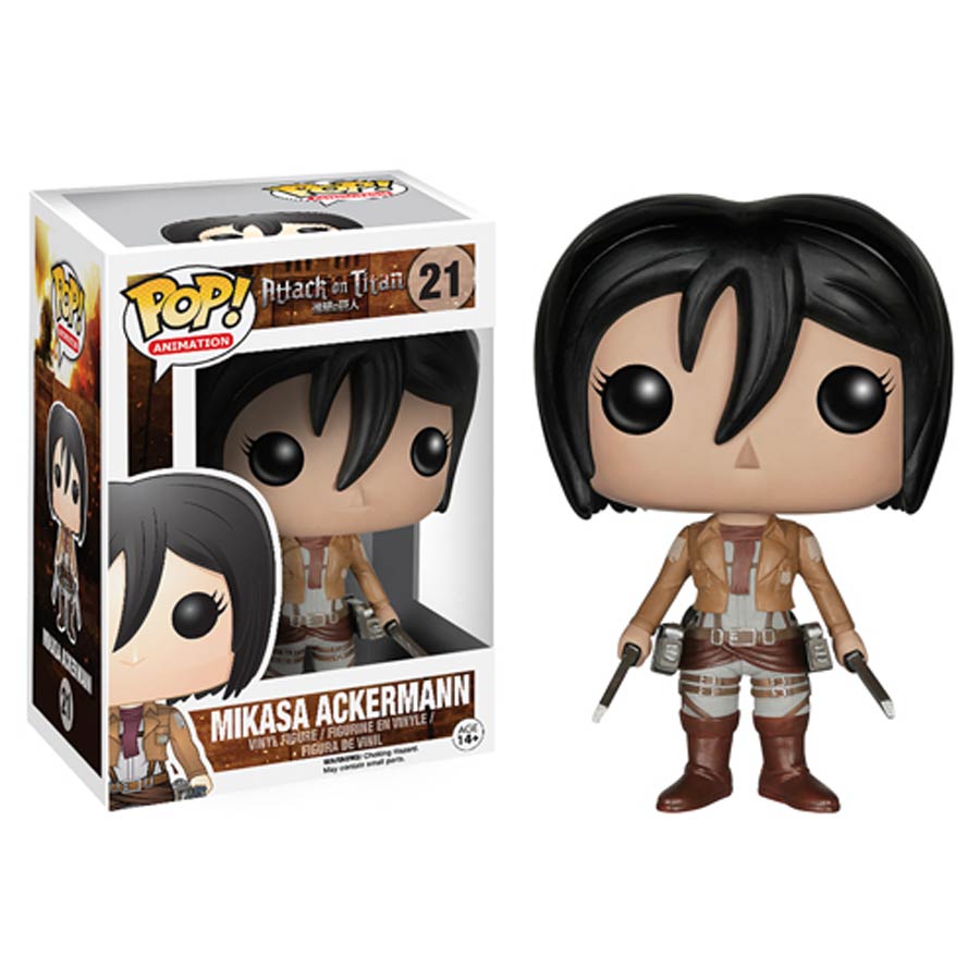 POP Animation 21 Attack On Titan Mikasa Ackerman Vinyl Figure