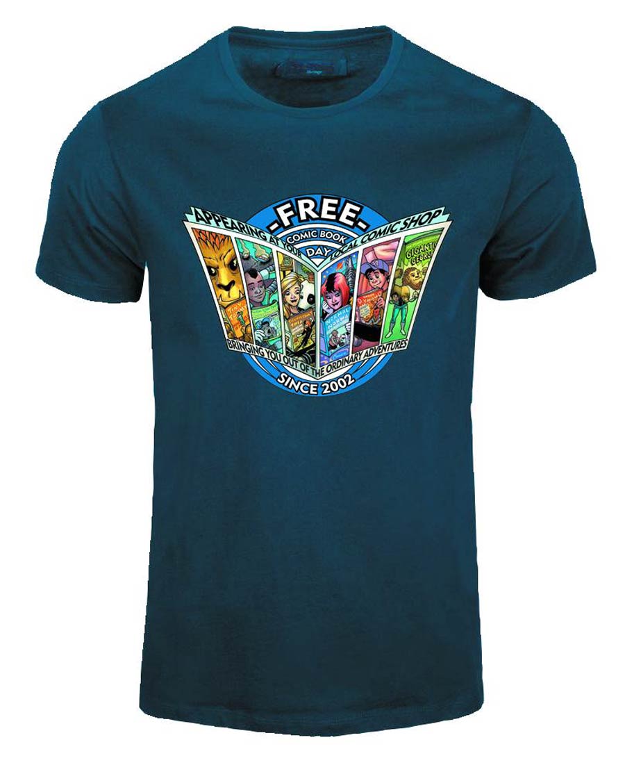 FCBD 2015 Commemorative Artist Amanda Conner Navy T-Shirt Large