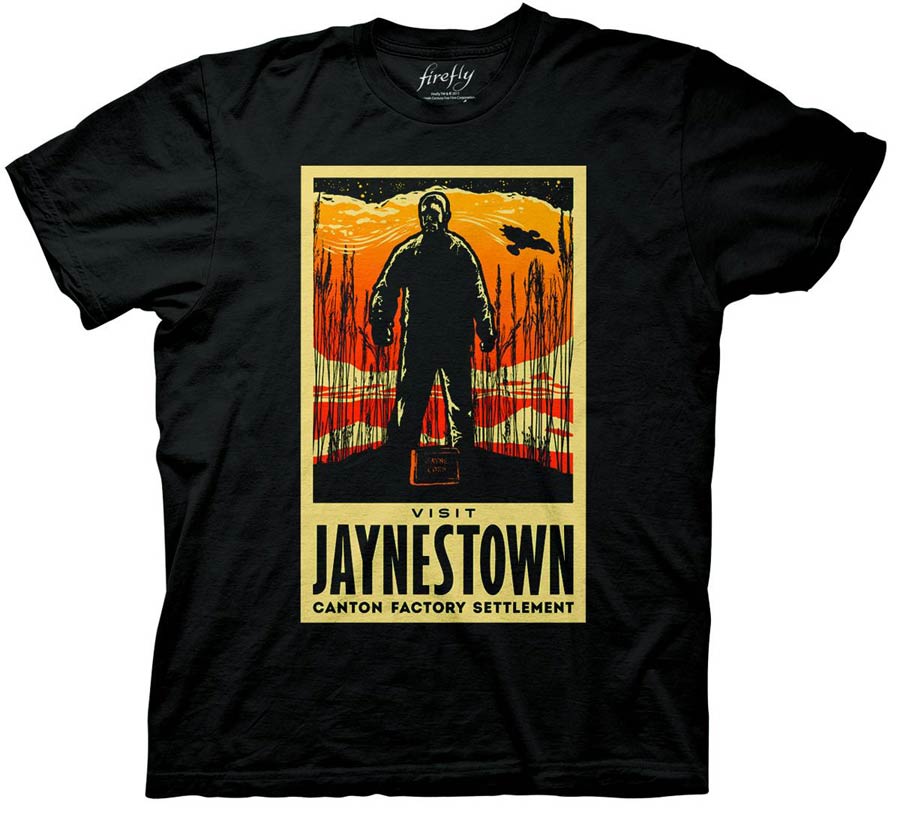 Firefly Visit Jaynestown Black T-Shirt Large