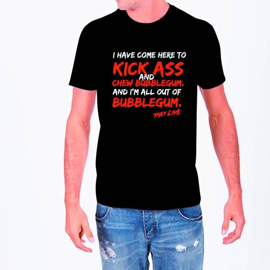 They Live Kick Ass Black T-Shirt Large